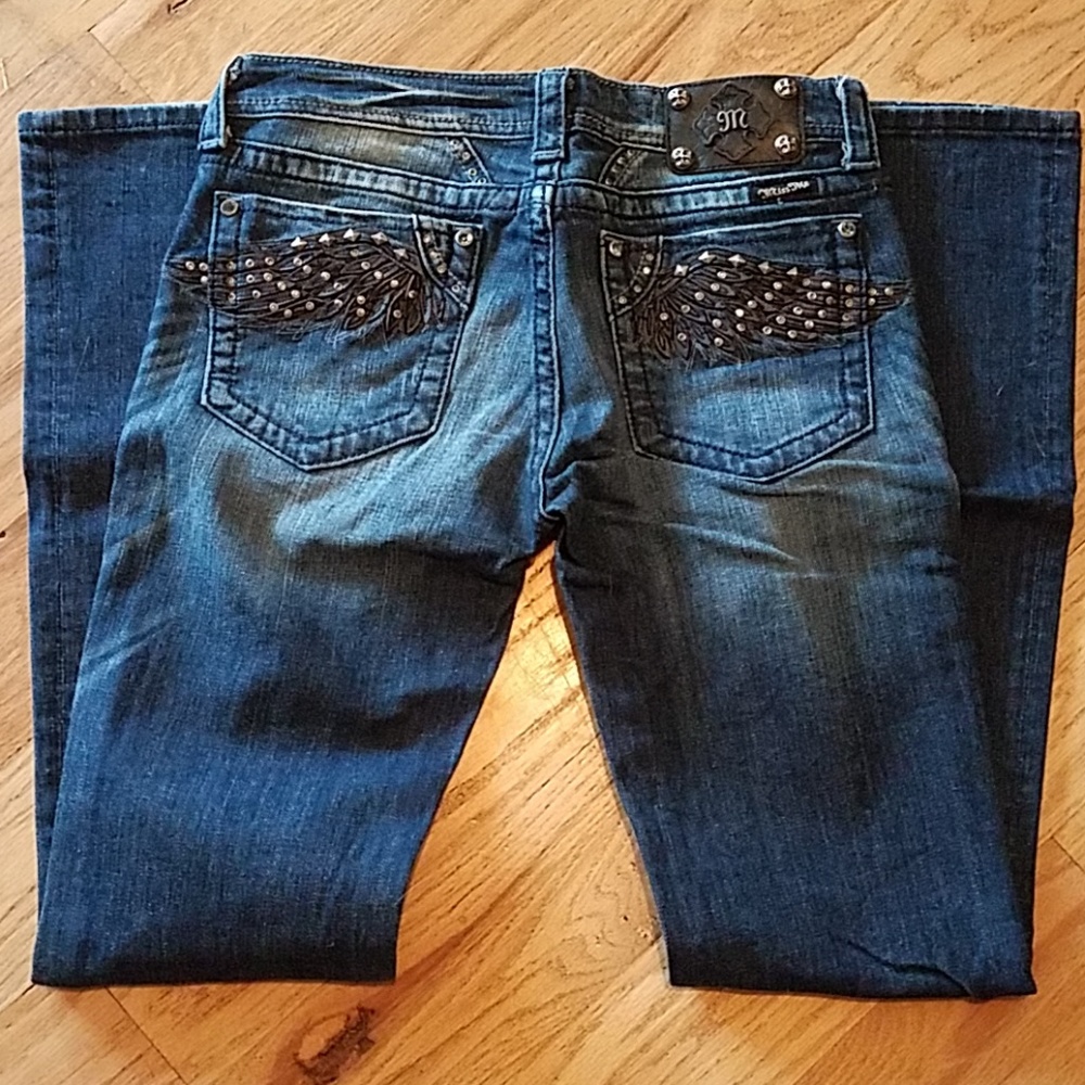 Miss Me, angel wing, jeans